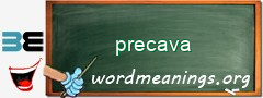 WordMeaning blackboard for precava